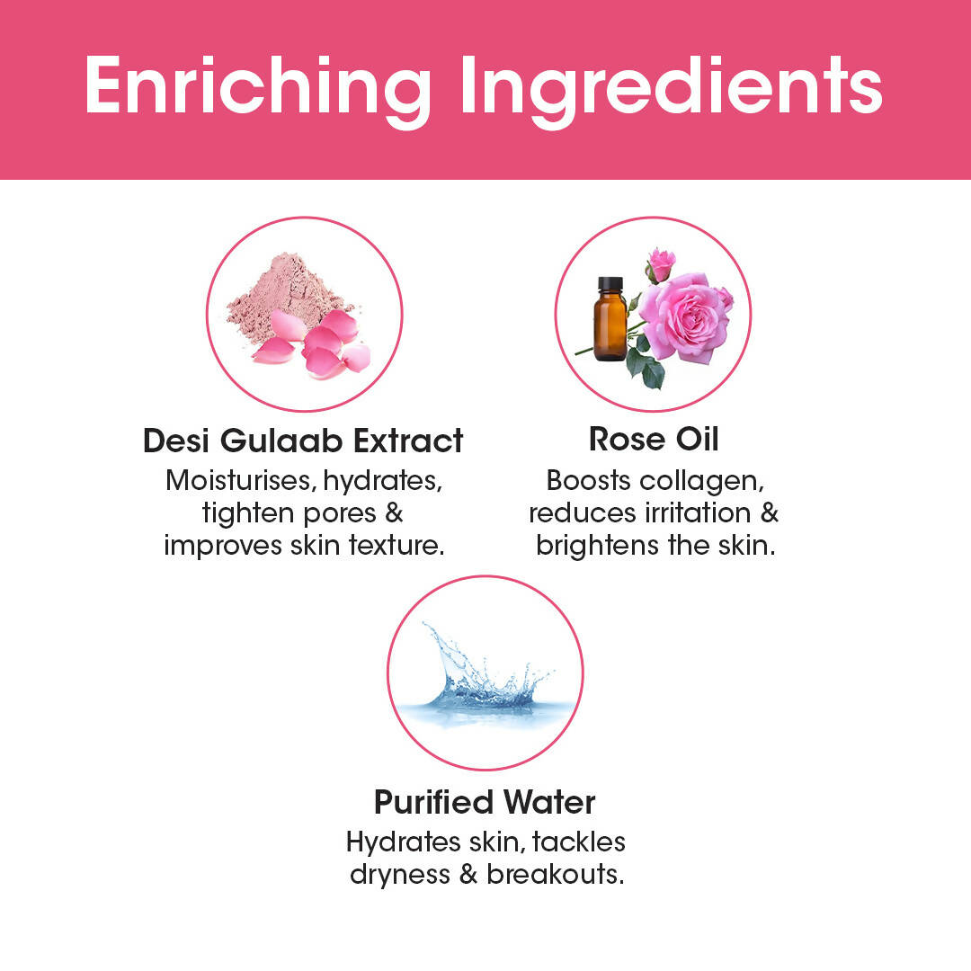 TAC - The Ayurveda Co. Pure Indian Rose Water For Toning & Hydration for Women & Men | Grocsy