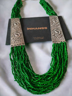 Inhanns Saree Shobha Statement Necklace - Green Onesize Necklace | Grocsy