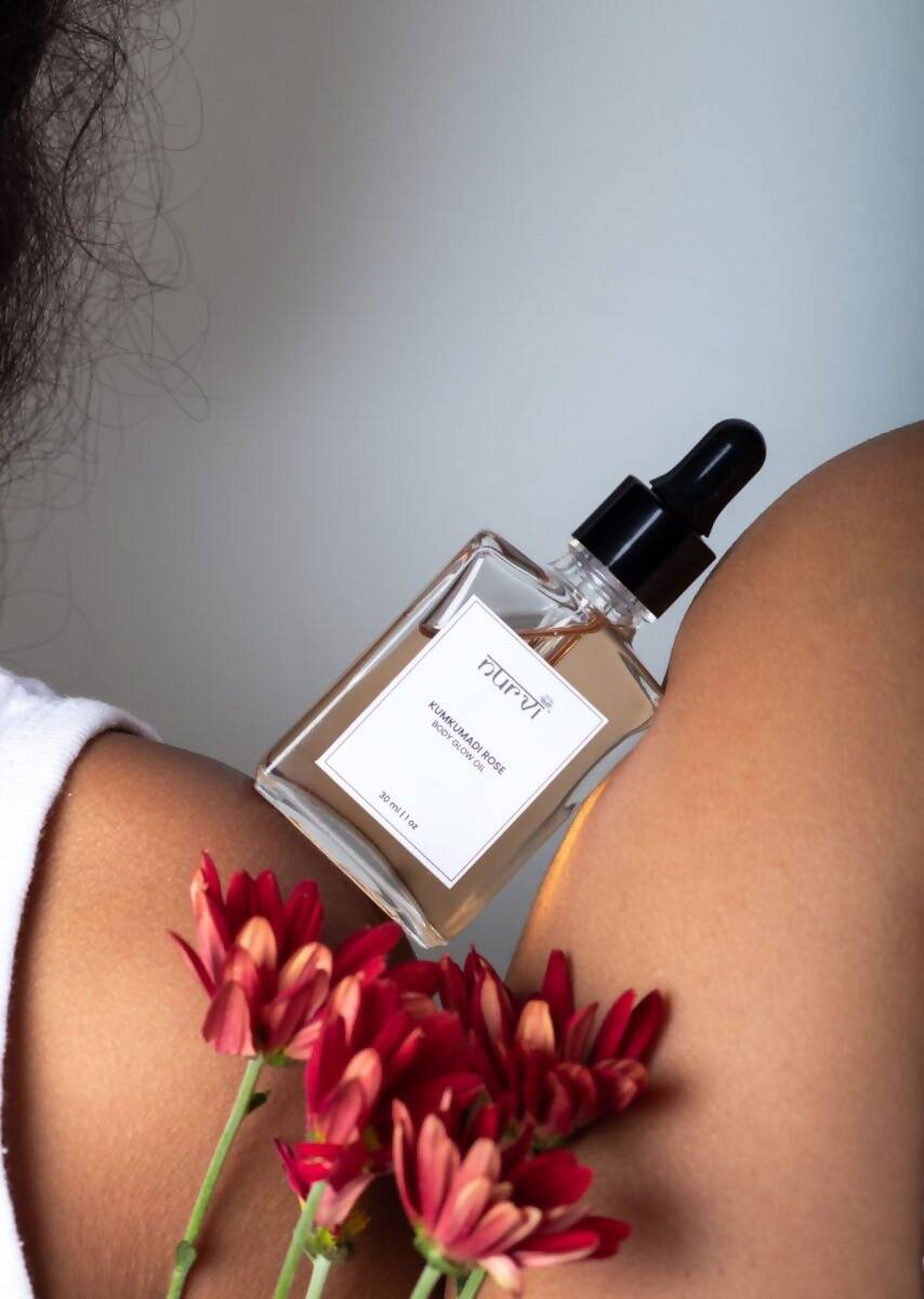 Nurvi Kumkumadi Rose Body Glow Oil | Grocsy
