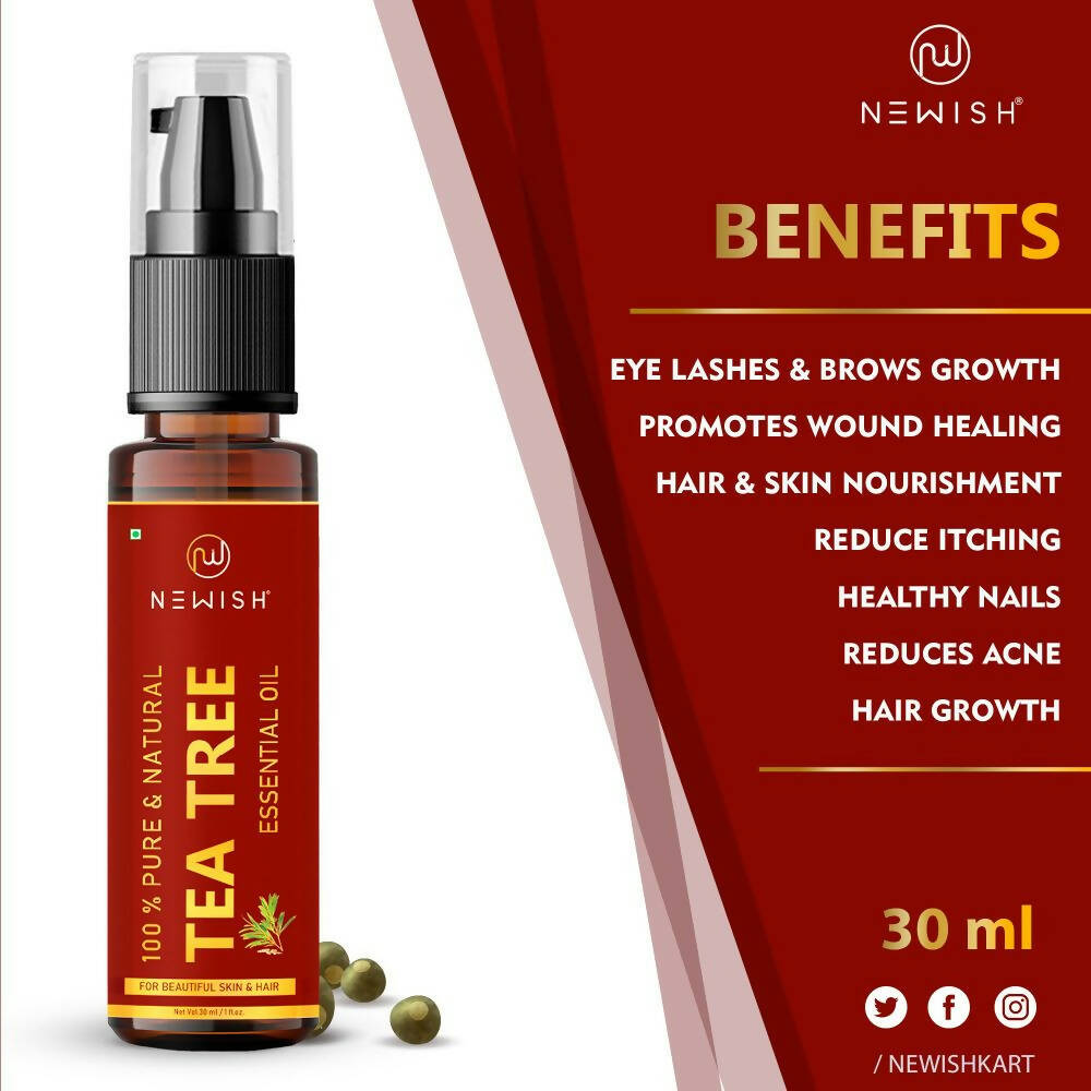 Newish Pure & Natural Tea Tree Essential Oil | Grocsy