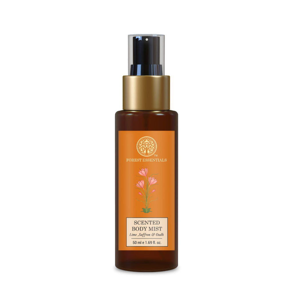 Forest Essentials Scented Body Mist Lime Saffron & Oudh | Grocsy