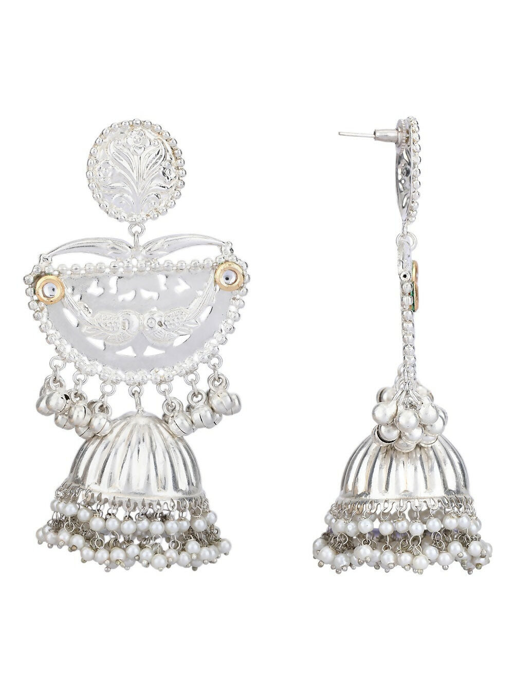 Joban Fashion Women Ghungroo Style Silver Tone Jhumka | Grocsy