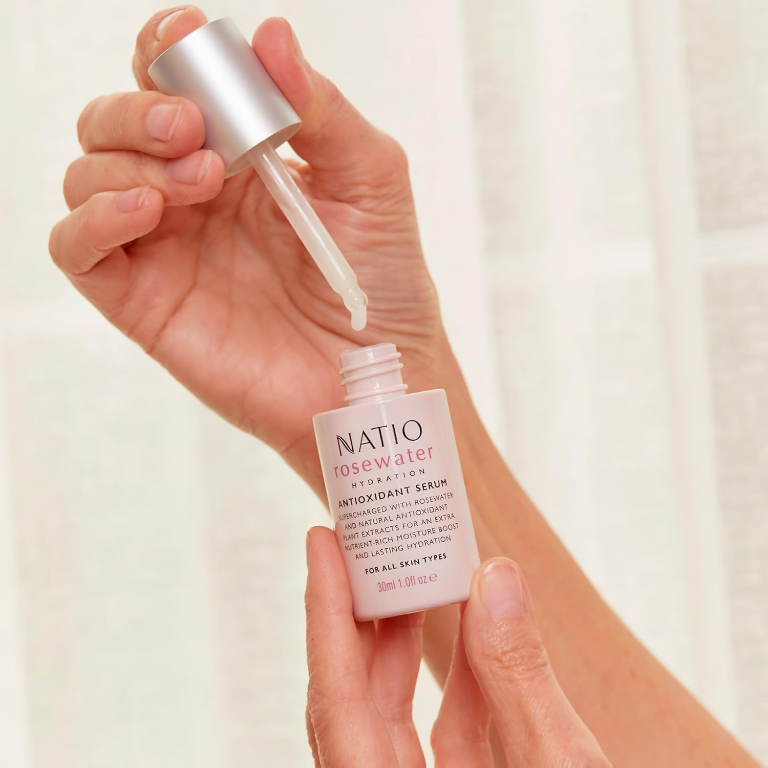 Natio Rosewater Antioxidant Serum | Grocsy