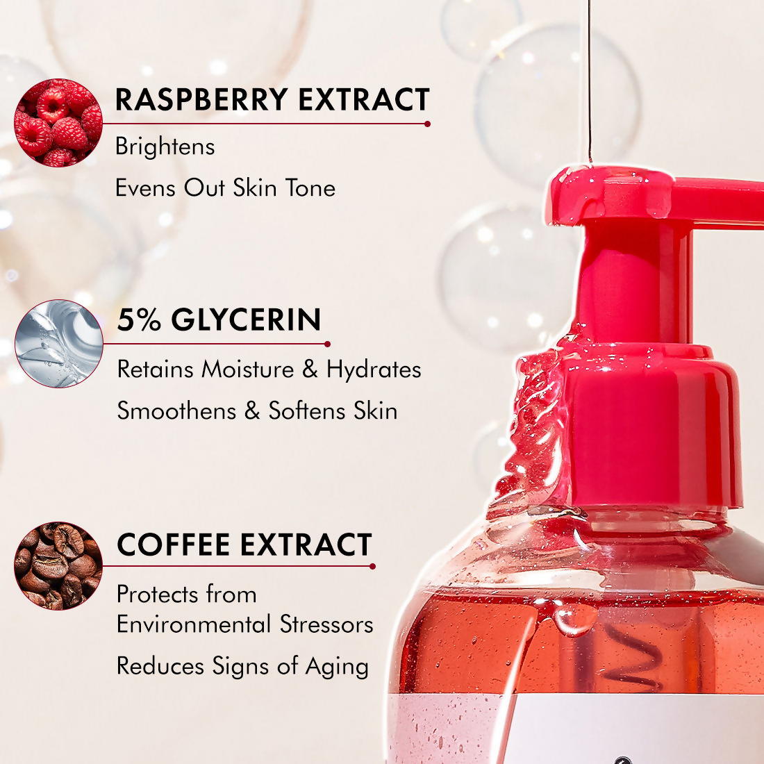 mcaffeine Brightening Raspberry Rush Body Wash For Brighter Glowing Skin | Grocsy