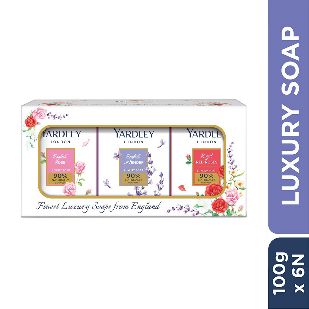 Yardley London English Lavender, English Rose, Royal Red Roses Luxury Soap for Women | Grocsy