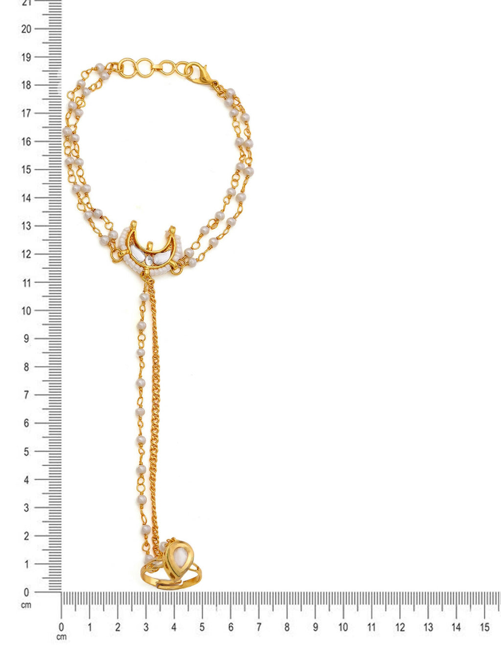 Ruby Raang Gold Chand Kundan Haath Phool | Grocsy
