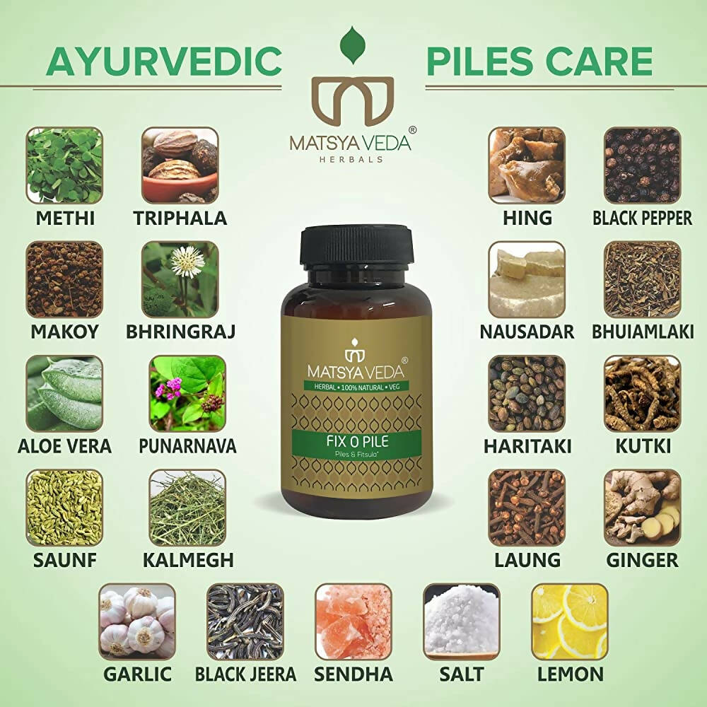 Matsya Veda Fix O Pile Capsules | Grocsy