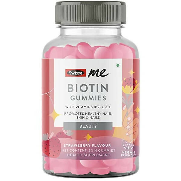 Swisseme Biotin Gummies With Vitamin B12, C & E For Healthy Hair & Nails | Grocsy