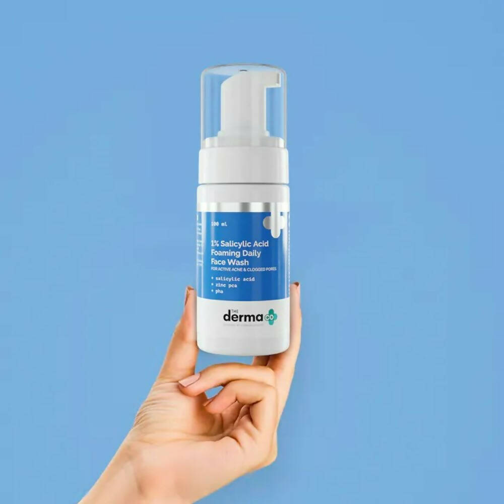The Derma Co 1% Salicylic Acid Foaming Daily Face Wash | Grocsy
