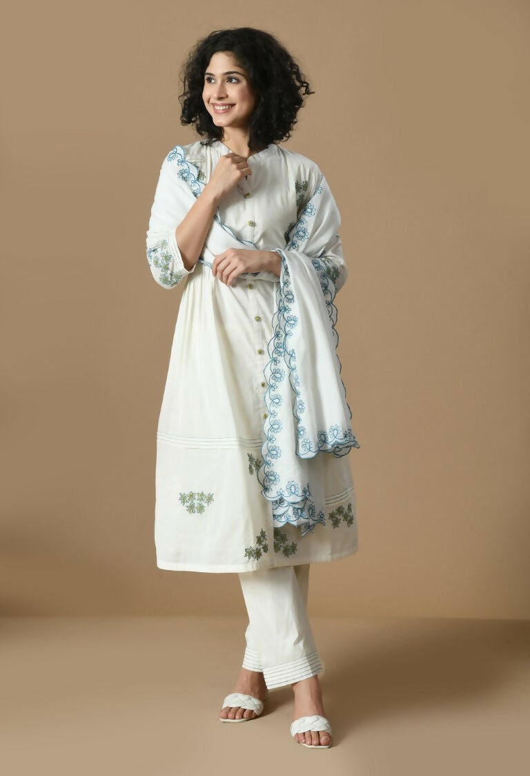 Joban Fashion White Cotton Kurta Set | Grocsy