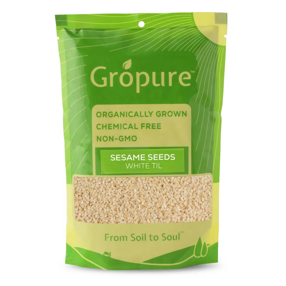 Gropure Organic Sesame Seeds White | Grocsy