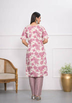 Festive Wear Ethnic Pink chanderi Stitched Suit - Anbazaar | Grocsy