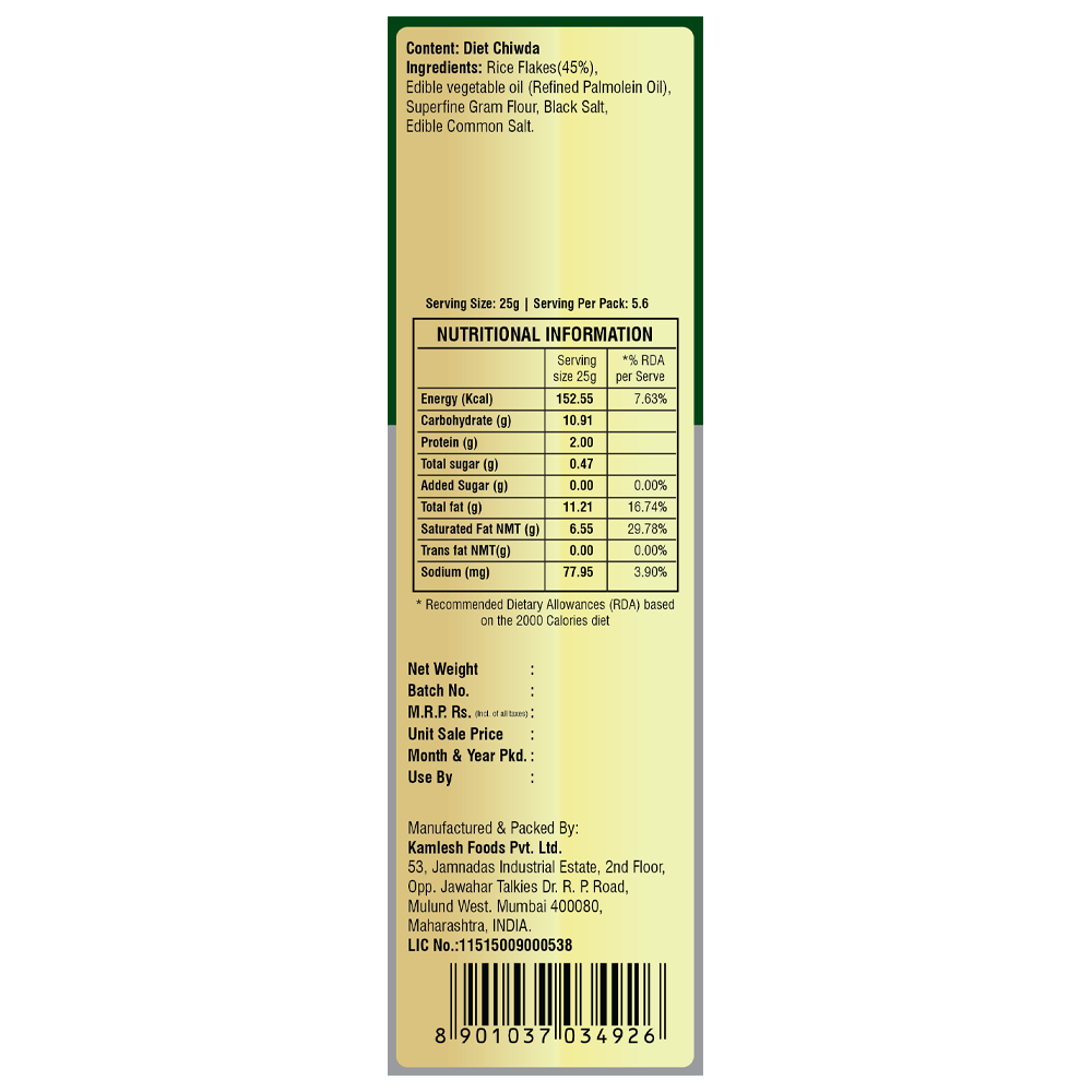 Girnar Chai Nashta - Diet Chiwda | Grocsy