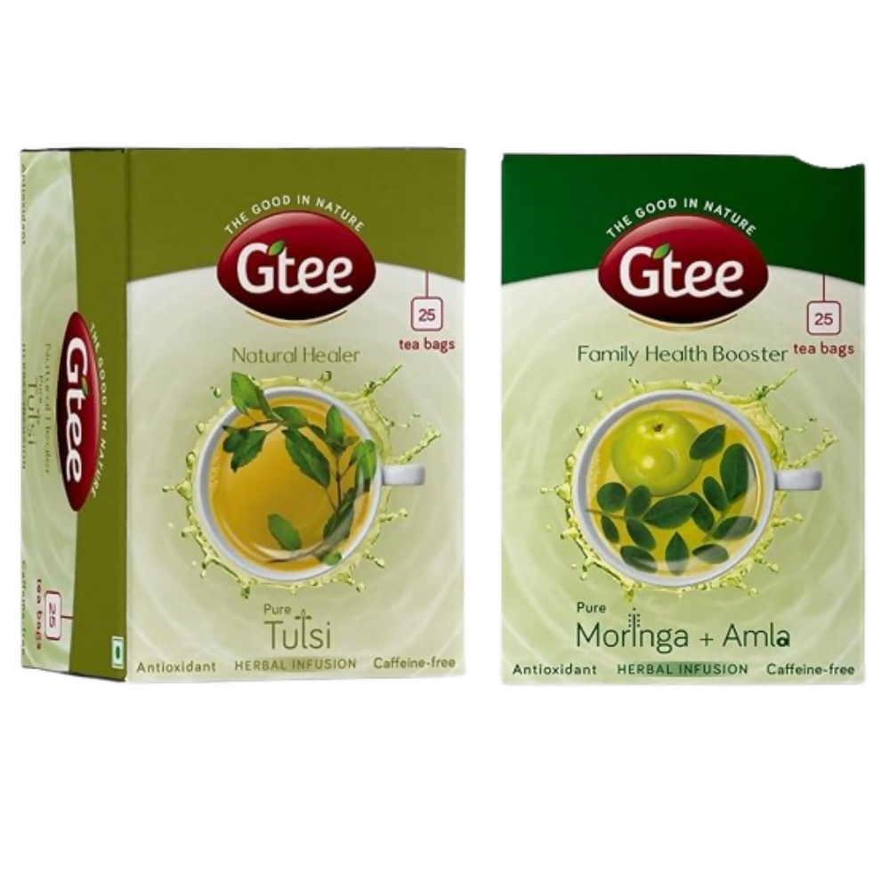 Gtee Moringa Tea Bags & Tulsi Tea Bags | Grocsy