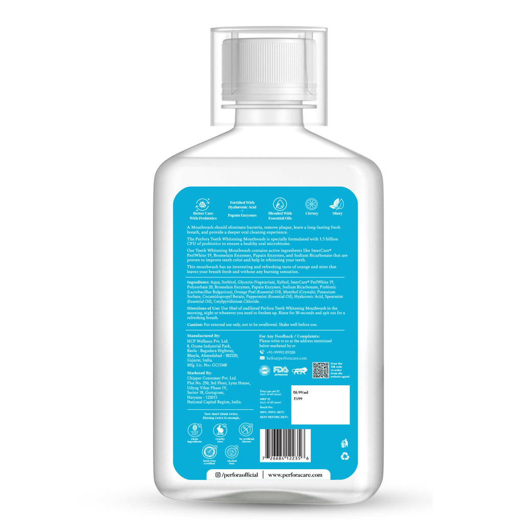 Perfora Teeth Whitening Mouthwash - Orange Mint | Grocsy