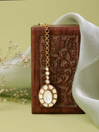 Ruby Raang 22k Gold Polished Kundan Maang Tikka | Grocsy