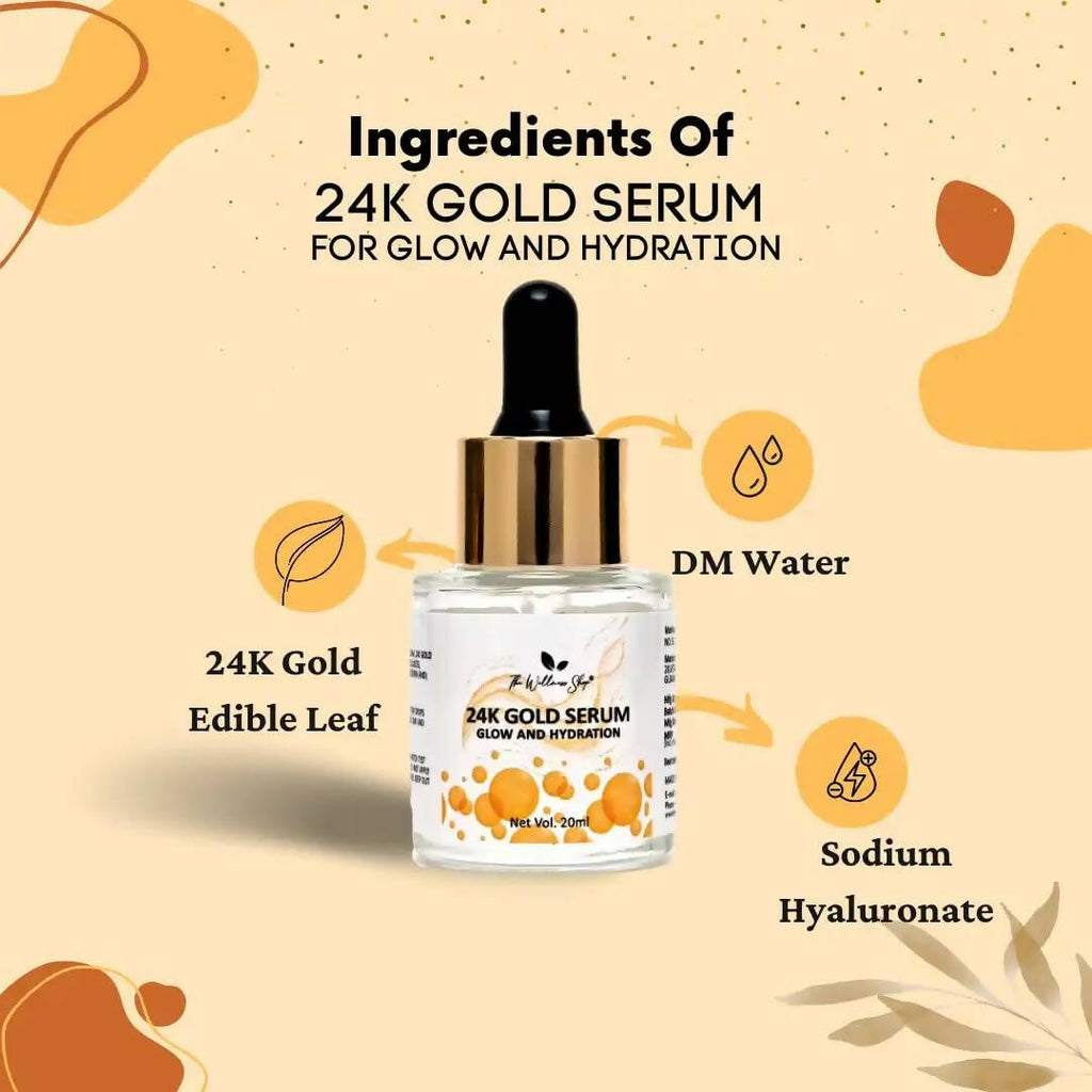 The Wellness Shop 24k Gold Serum for Glow and Hydration | Grocsy