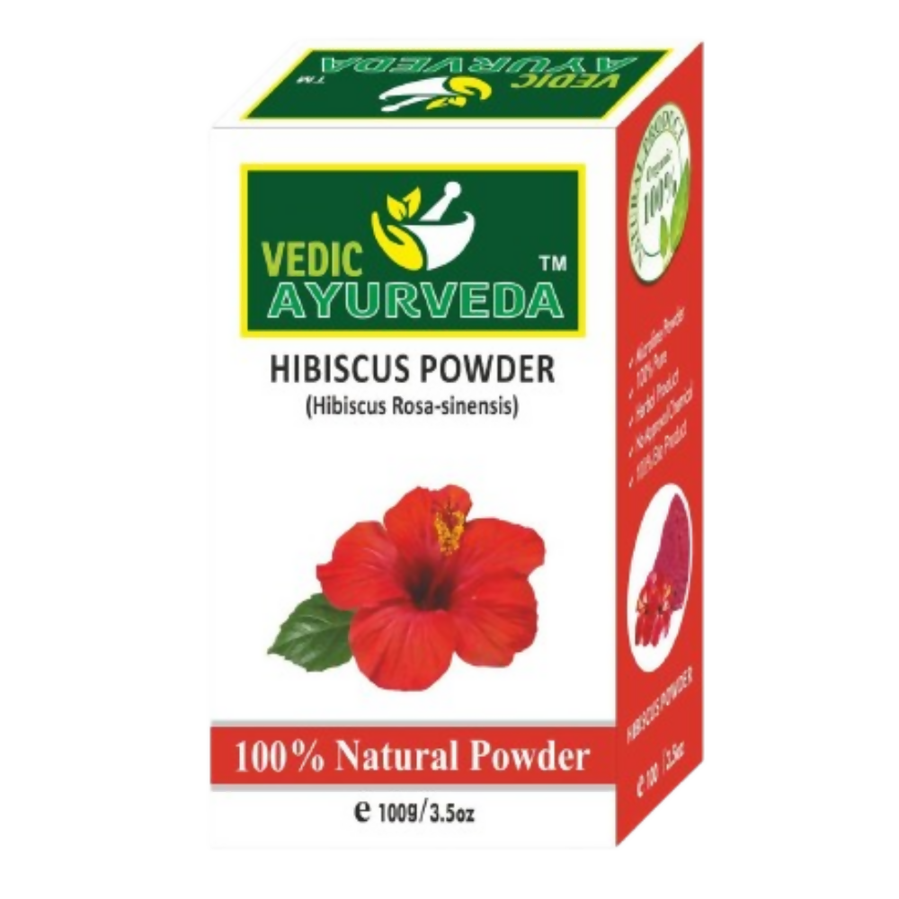 VedicAyurveda Bhringraj Leaf Powder and Hibiscus Powder | Grocsy