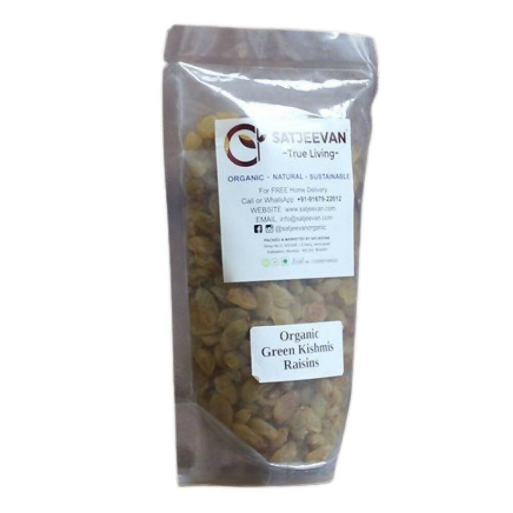 Satjeevan Organic Green Kishmis Raisins | Grocsy