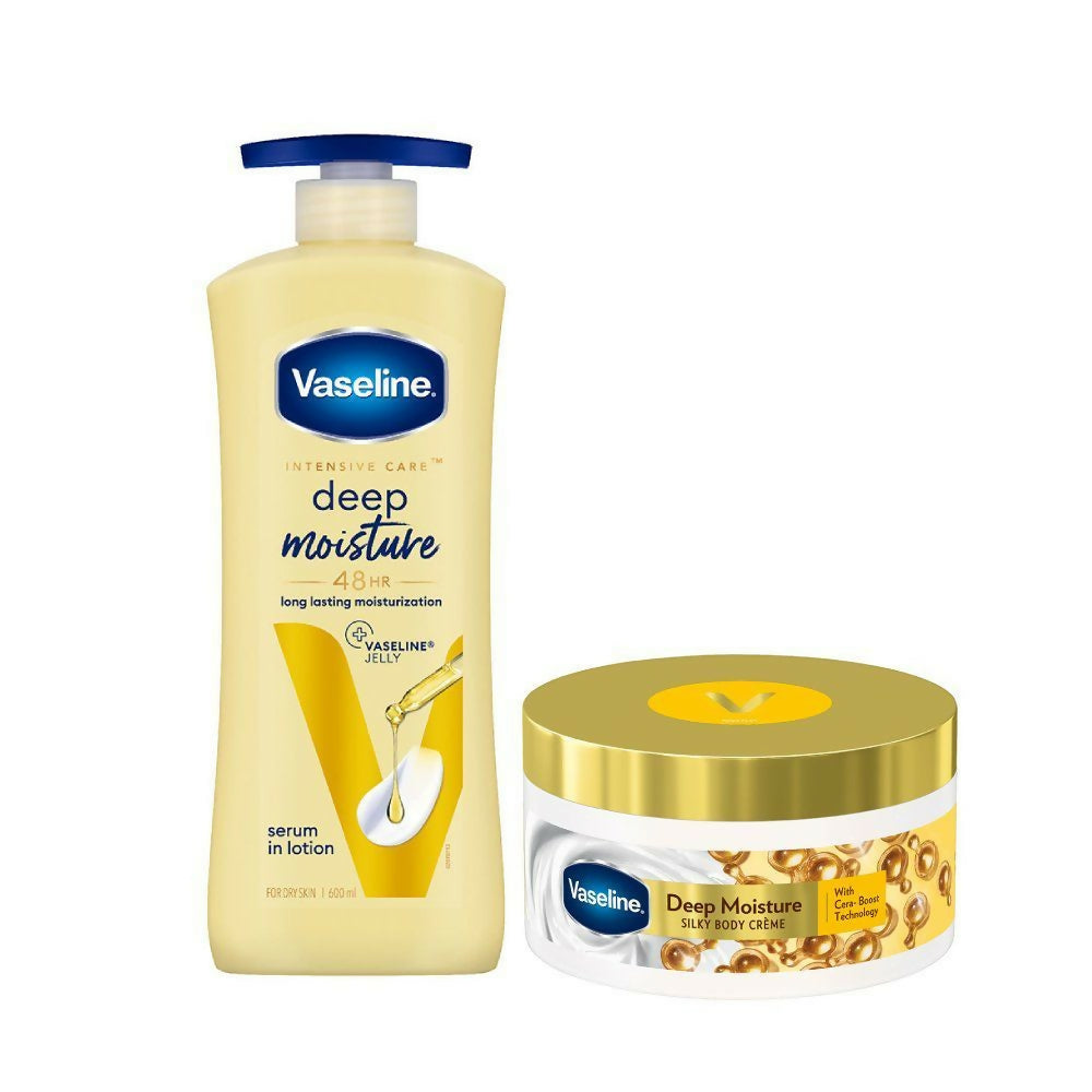 Vaseline Deep Moisture Body Lotion + Butter Combo | Grocsy