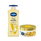 Vaseline Deep Moisture Body Lotion + Butter Combo | Grocsy