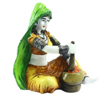 eCraftIndia Rajasthani Lady Decorative Statue | Grocsy