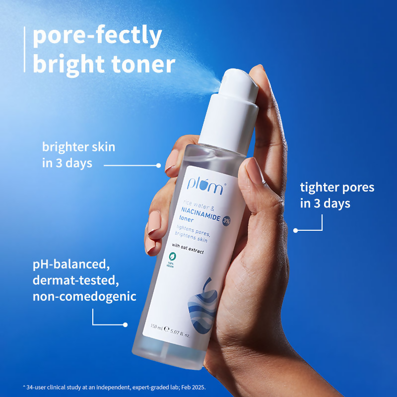 Plum CTM Combo - Saffron & Papaya Face Wash, Niacinamide Toner | Grocsy