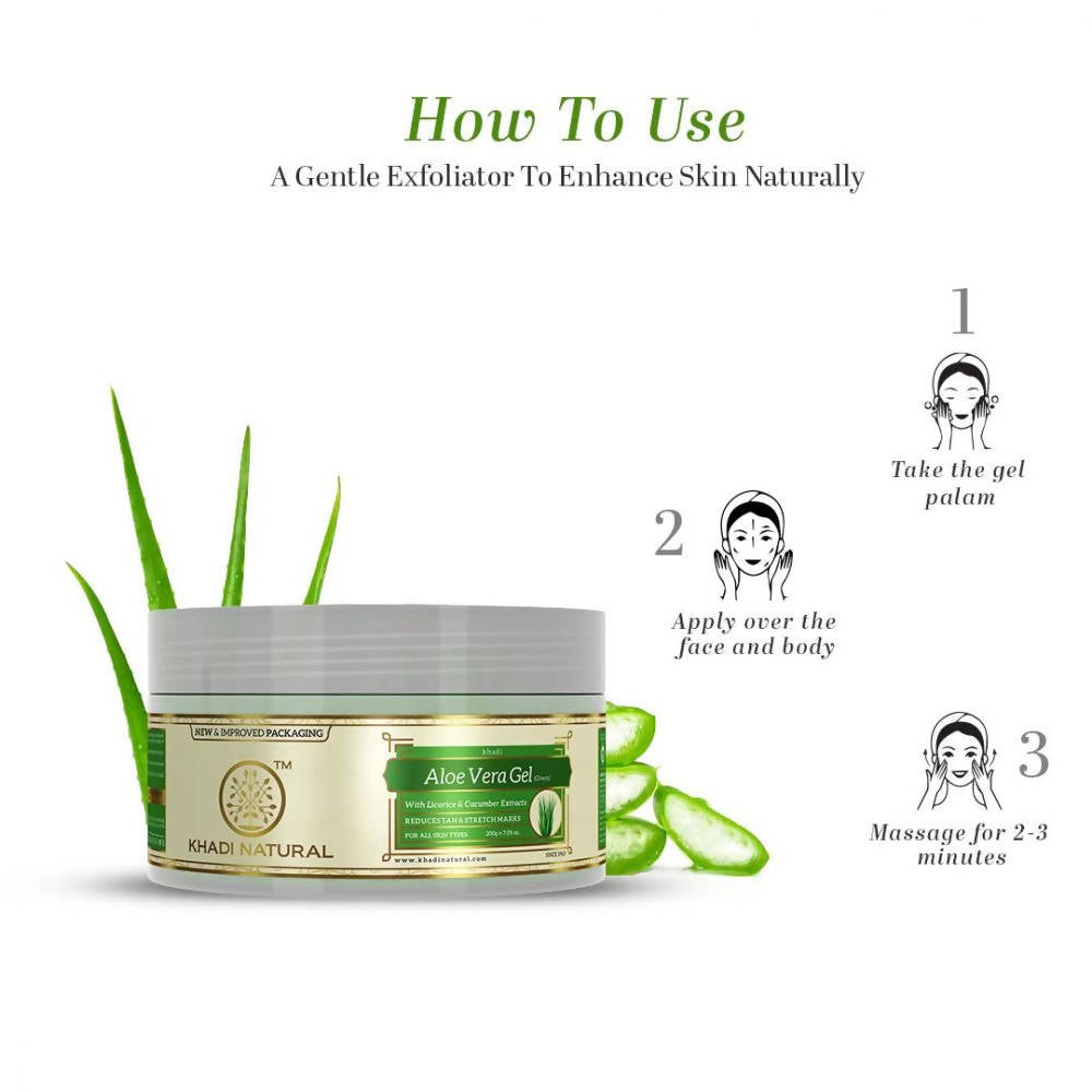 Khadi Natural Aloe Vera (Green) Facial Massage Gel | Grocsy