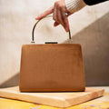 Joban Fashion Brown Fabric Clutch - Brown | Grocsy