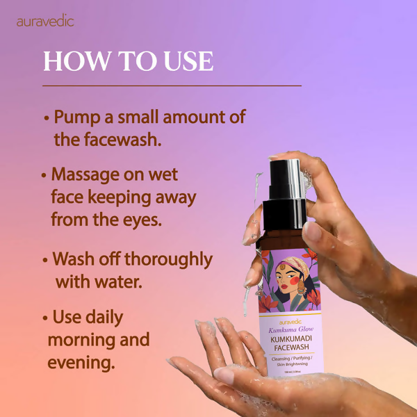 Auravedic Kumkumadi Gel Face Wash | Grocsy
