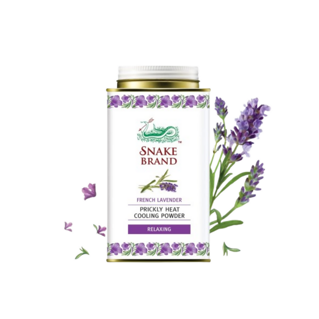 Snake Brand Lavender Prickly Heat Cooling Talcum Powder | Grocsy