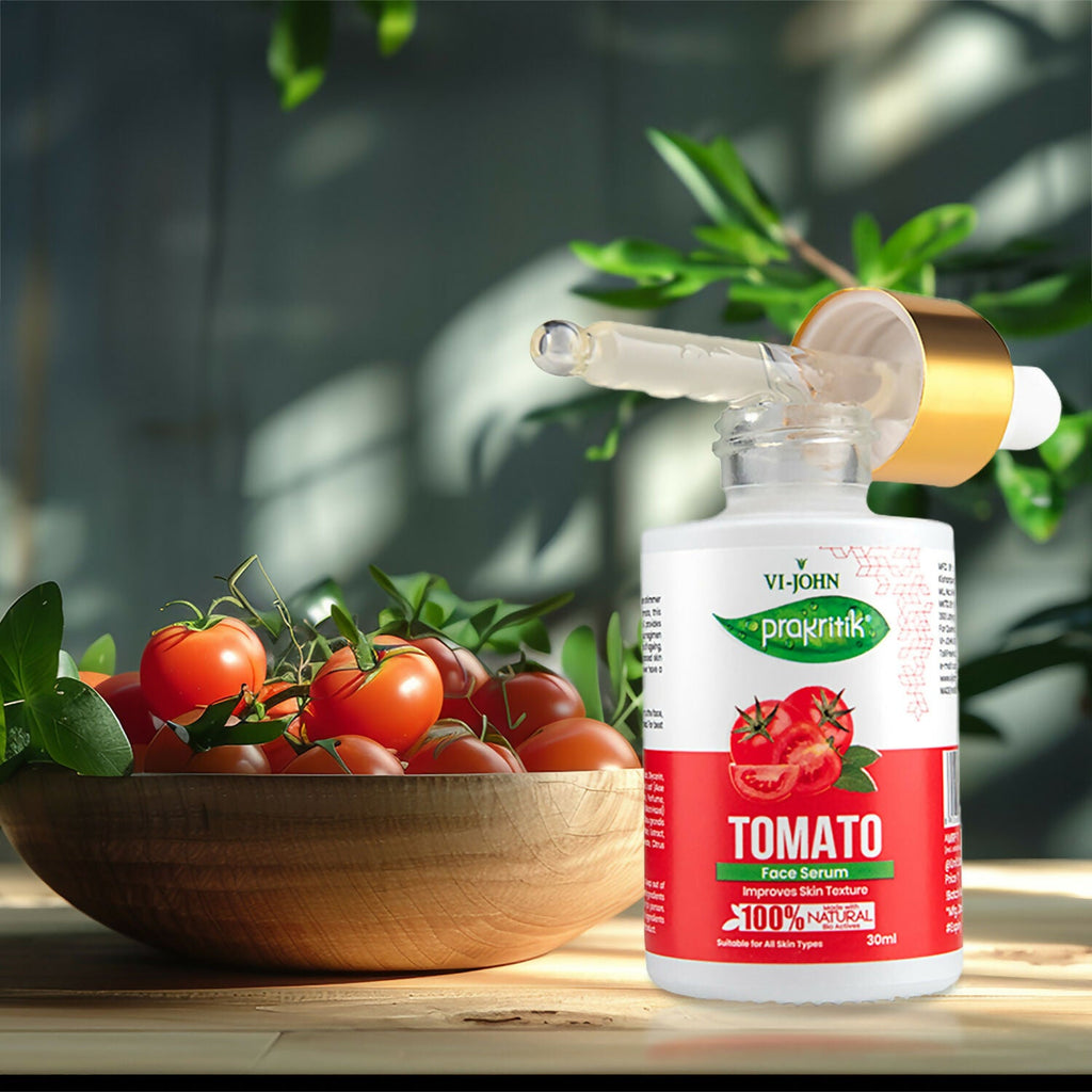 VI-JOHN Prakritik Tomato Face Serum, Moisturizes & Hydrates, Made With 100% Natural Bio Actives | Grocsy