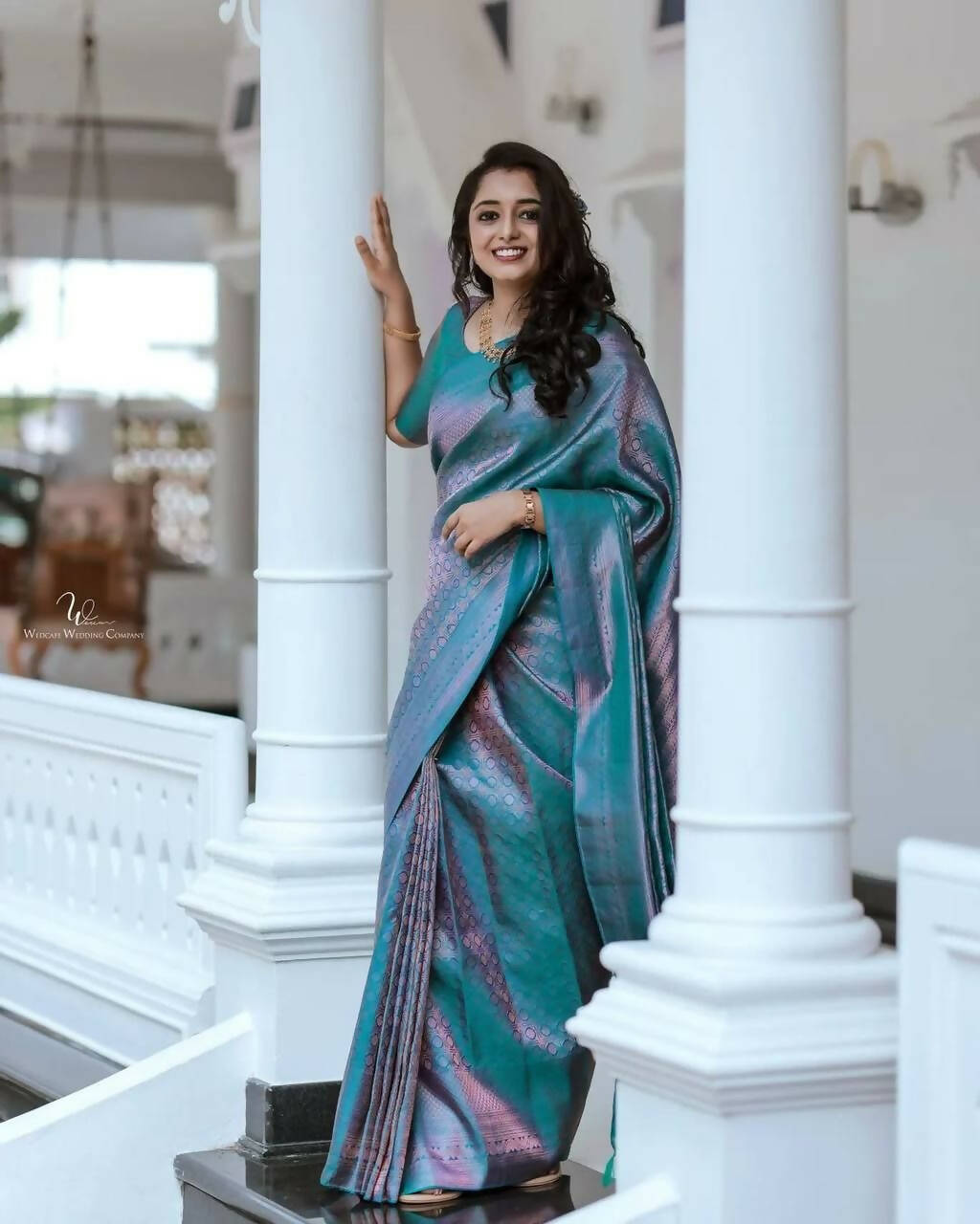 DEIANA'S Beautiful Designer Golden zari Soft Lichi Silk Saree - Pink | Grocsy
