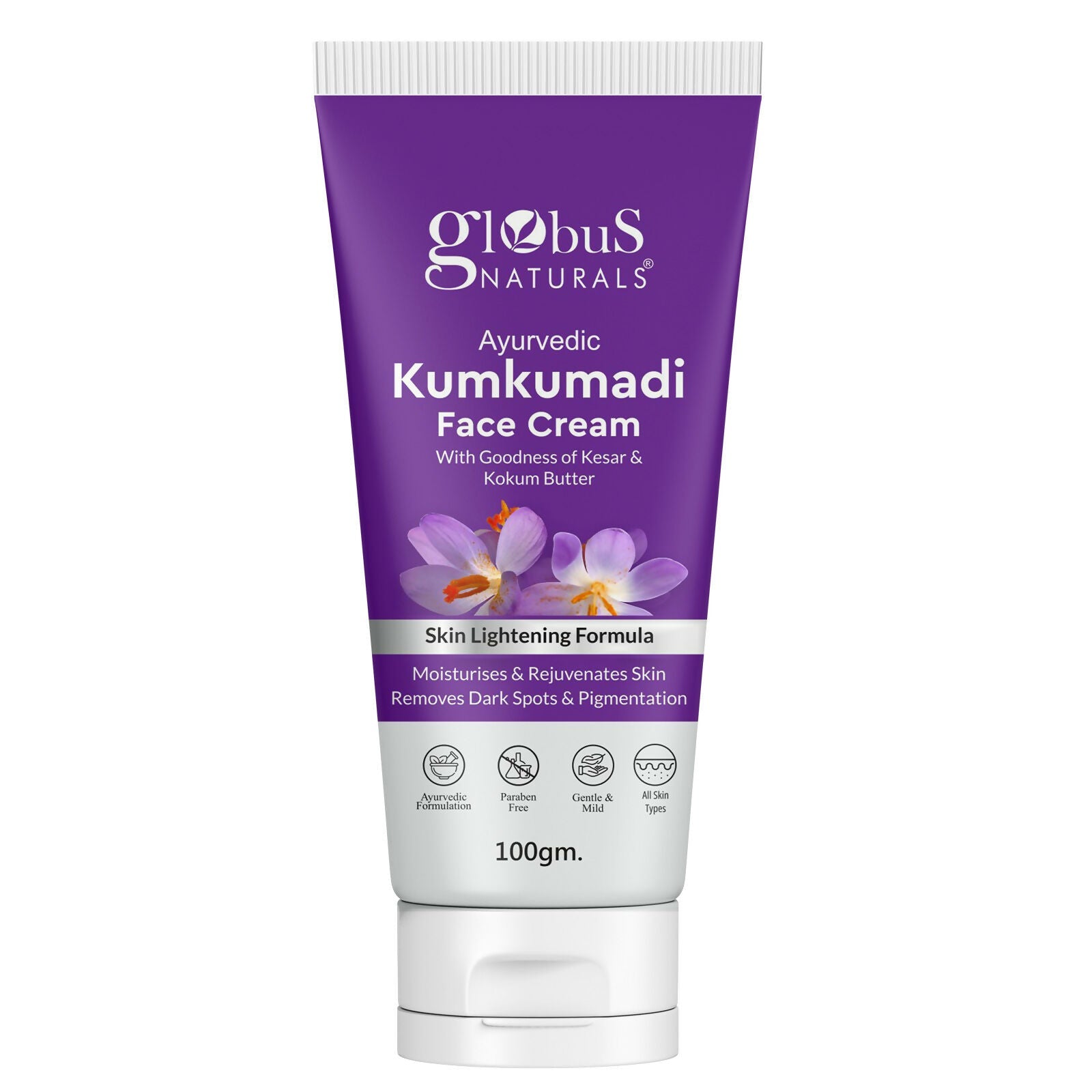 Globus Naturals Ayurvedic Kumkumadi Skin Lightening Face Cream | Grocsy