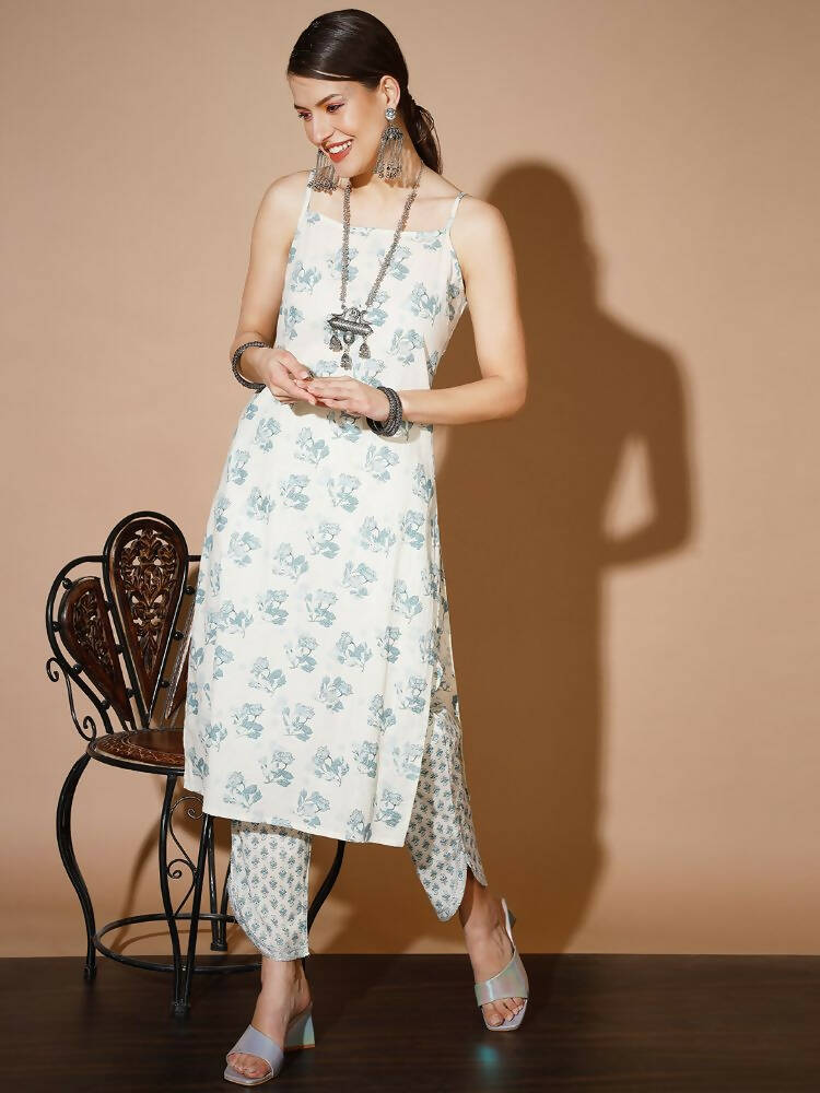 Myshka Women Multi-Floral Kurta & Trousers | Grocsy