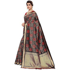 Vamika Banarasi Jaquard Black Weaving Saree (Banarasi 20) | Grocsy