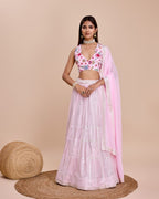 Lehenga Mart Designer Wedding Lehenga Choli For Women - Baby Pink | Grocsy