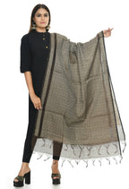Mominos Fashion Moeza Handloom Cotton Coffee Color Dupatta For Women | Grocsy