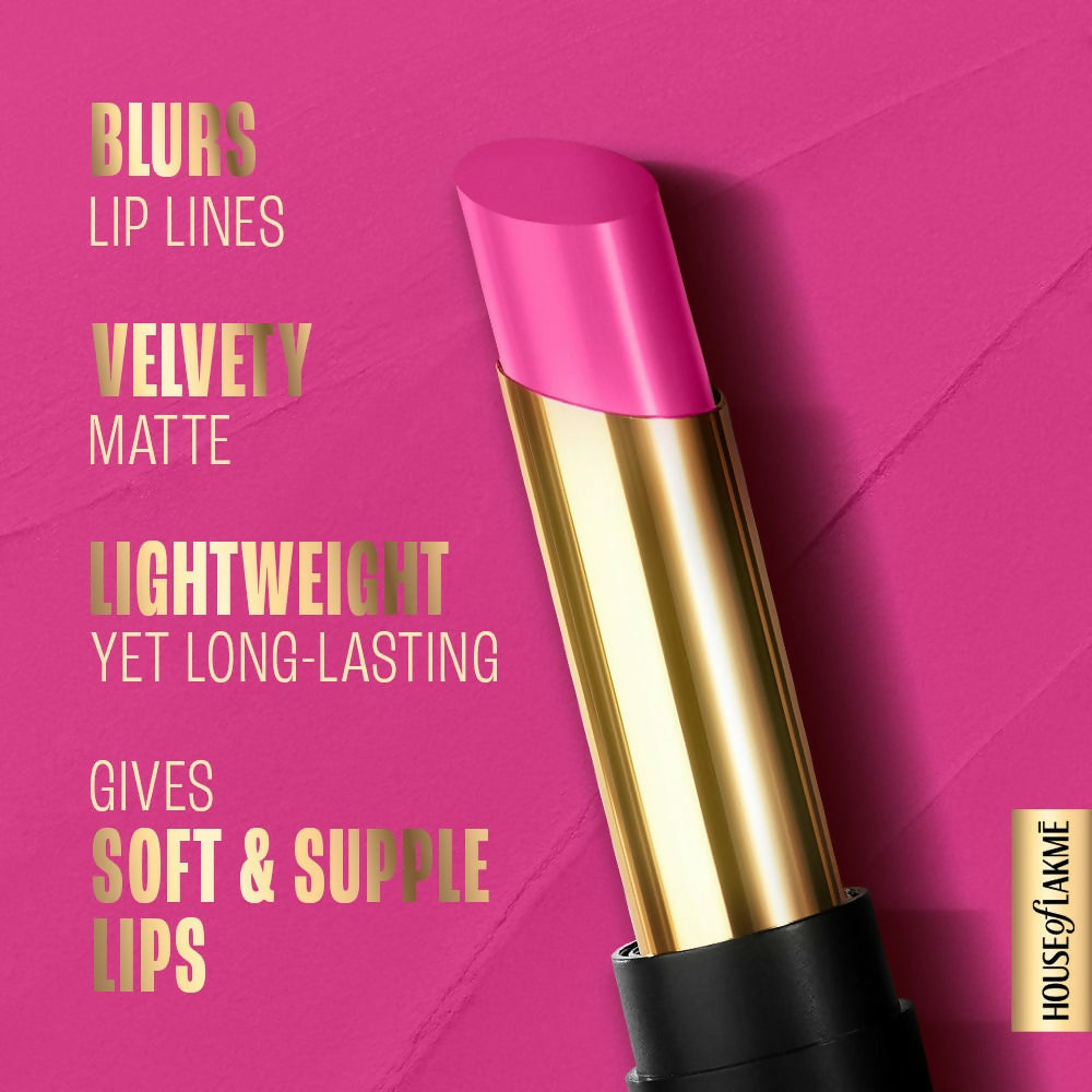 Lakme Absolute Beyond Matte Lipstick - 203 Fuchsia Fun | Grocsy
