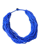 Inhanns Handmade Beaded Multilayer Necklace, 20 Layers - Blue | Grocsy