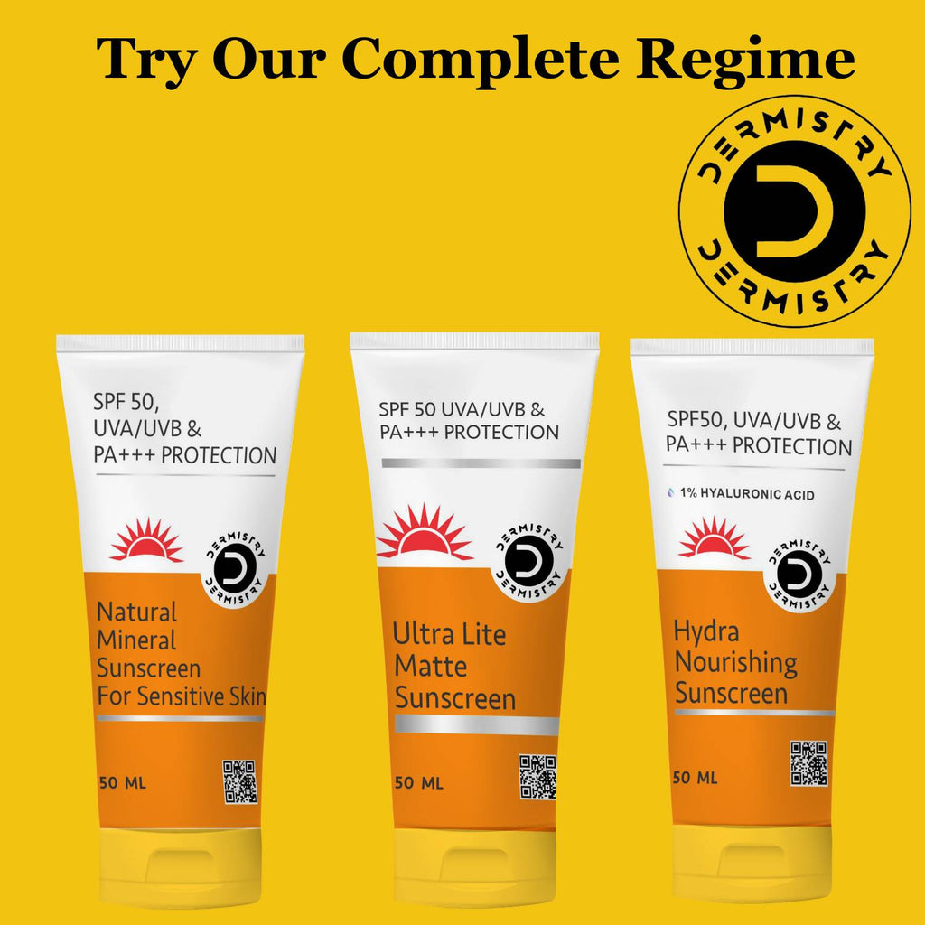 Dermistry Ultra Lite Matte Sunscreen & Natural Mineral Sunscreen | Grocsy