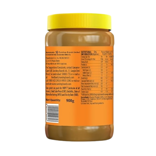 Sundrop Peanut Butter With Jaggery, Creamy | Grocsy