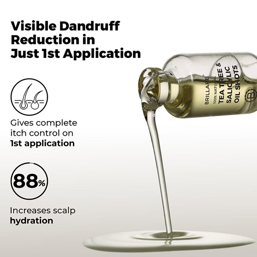 Brillare Tea Tree & Salicylic Oil Shots For Dandruff Control | Grocsy