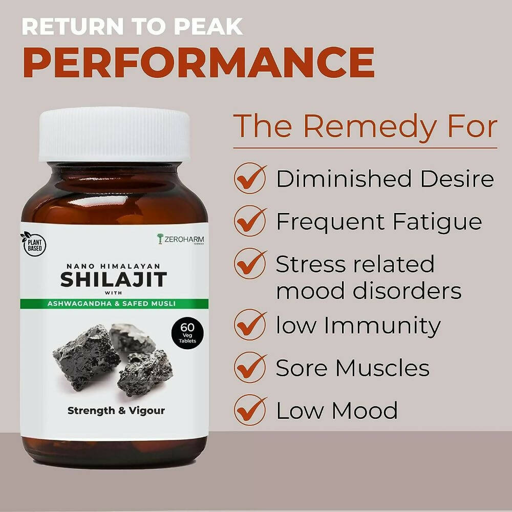 Zeroharm Nano Himalayan Sj With Ashwagandha, Safed Musli | Grocsy
