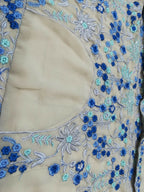 Jyoti Fashion Premium Sky Blue Faux Georgette 3MM Sequins with Thread & Jari Embroidery Lehenga Choli with Dupatta | Grocsy