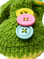 Chutput Kids Woollen Hand Knitted Self Desgin Detailed Booties - Green | Grocsy