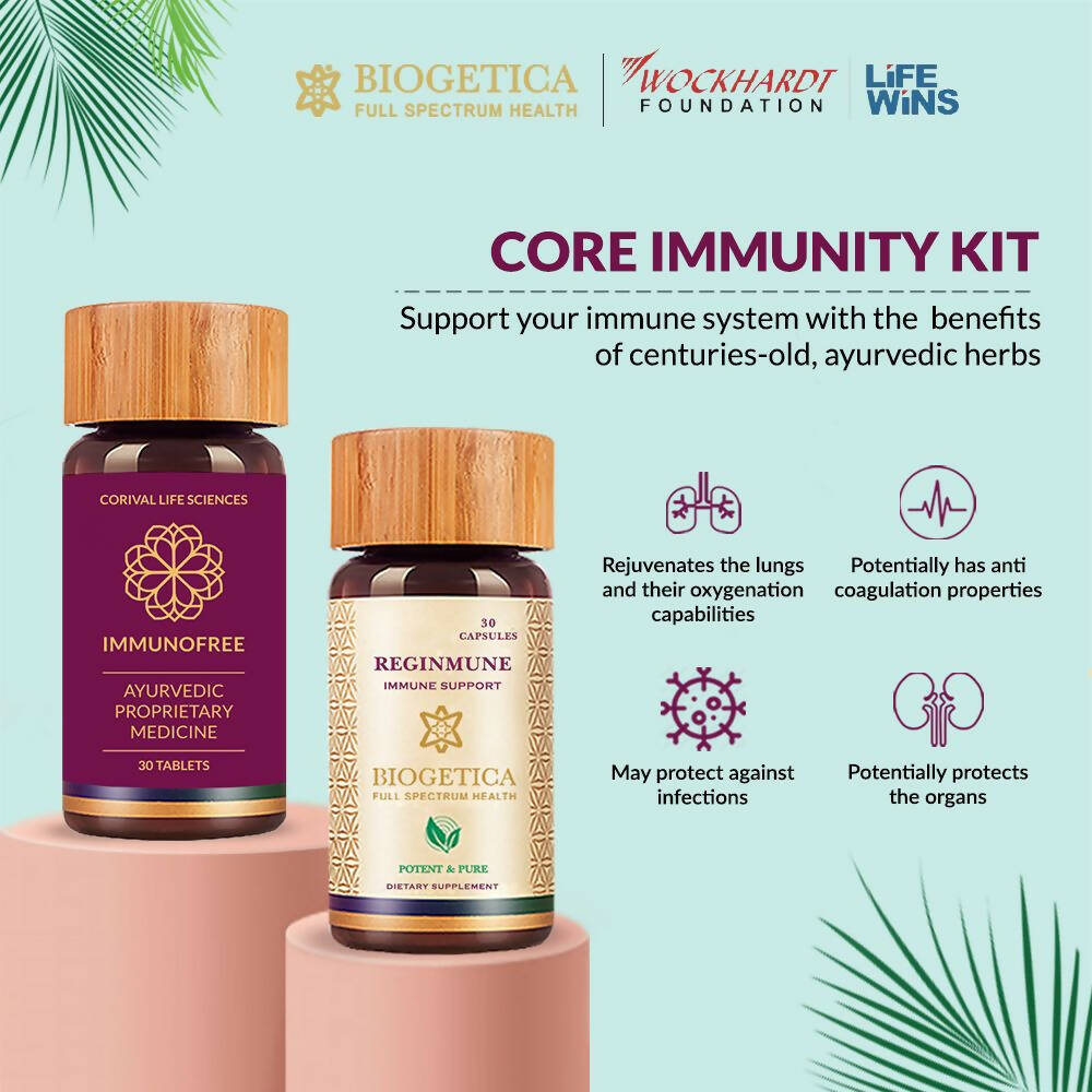 Biogetica Core Immunity Kit - Immunofree Tablets and Reginmune Capsules | Grocsy