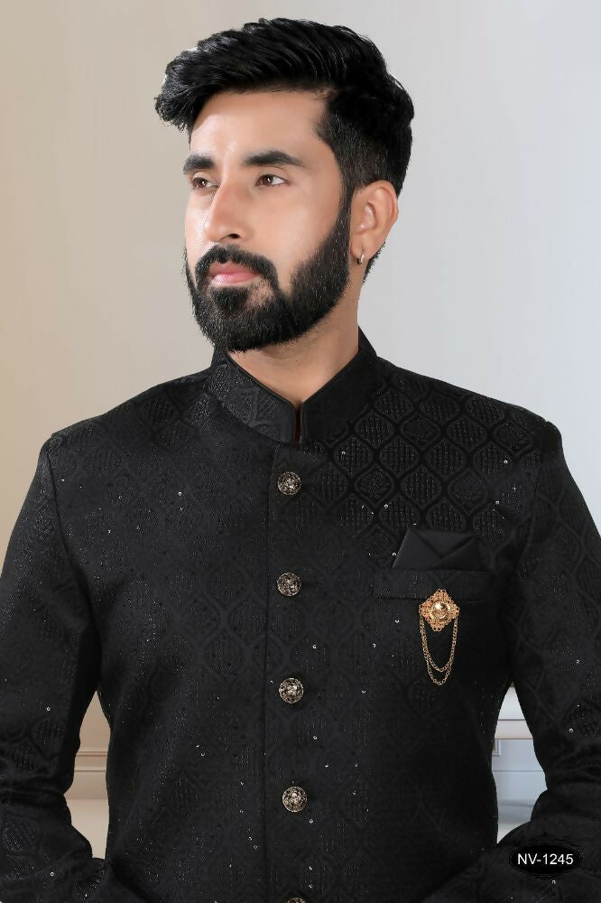 Joban Fashion Men's Black TR Kurta with Pyjama | Grocsy