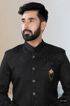 Joban Fashion Men's Black TR Kurta with Pyjama | Grocsy