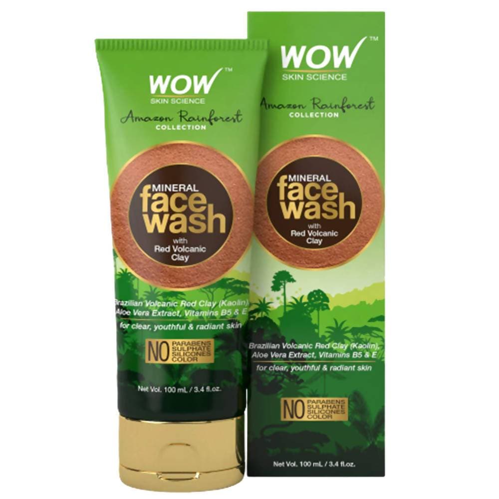 Wow Skin Science Mineral Face Wash with Red Volcanic Clay | Grocsy